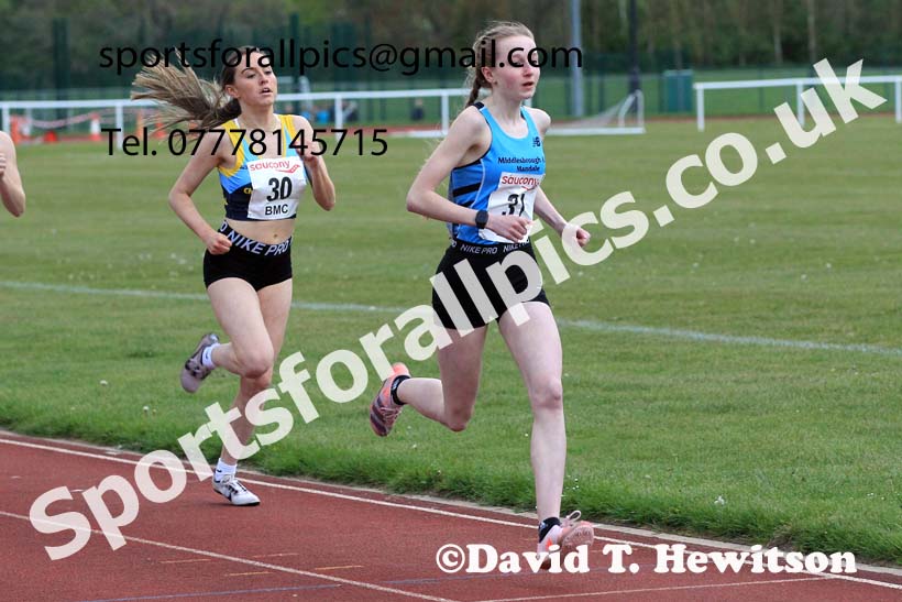 BMC 800 metres, Monday, May 9th, BMC Chester le Street, County Durham. Photo: David T. Hewitson/Sports for All Pics
